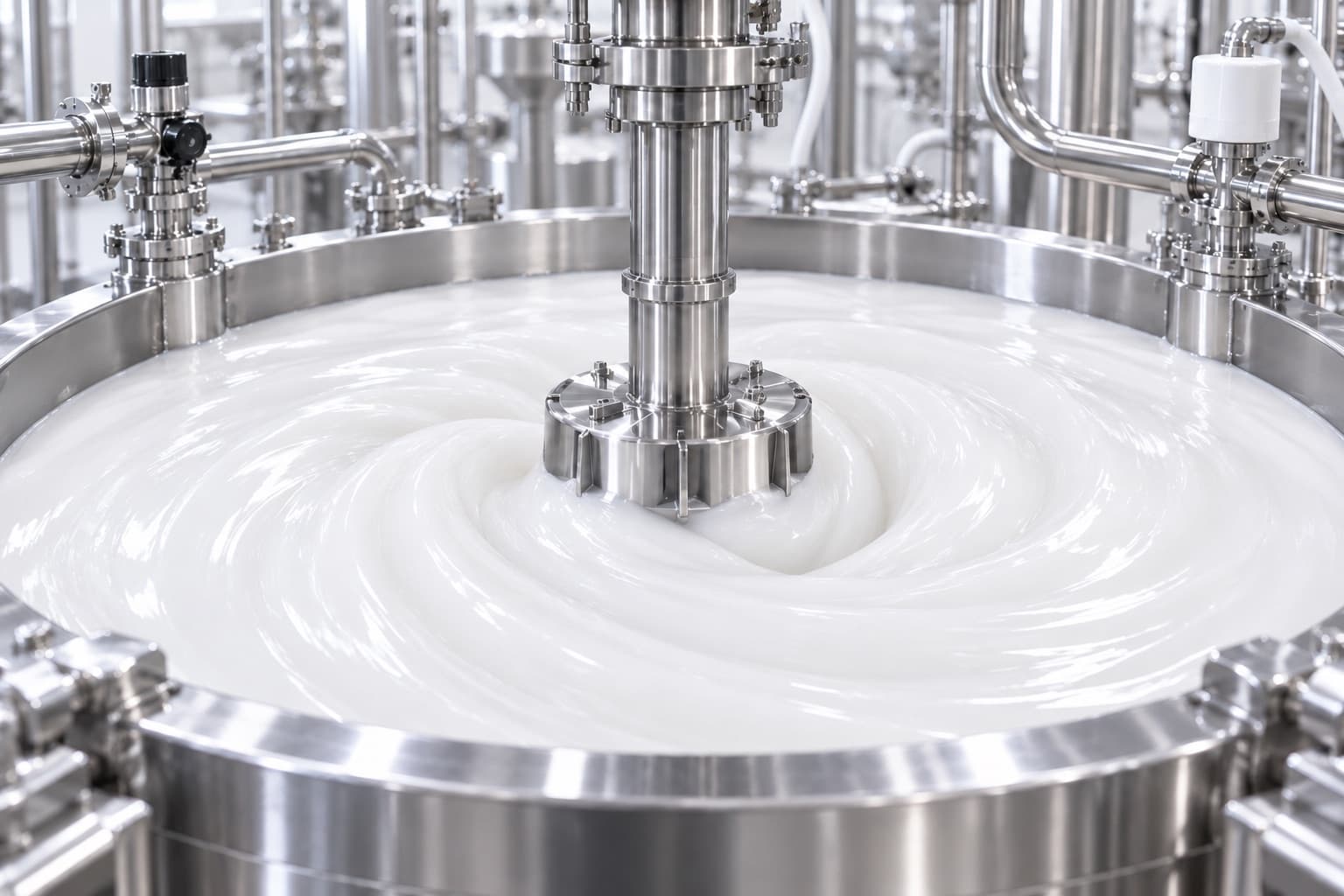 Concept visualization of a stainless-steel hair care mixing process